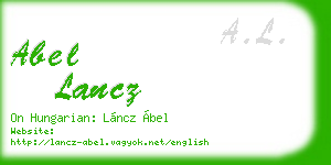 abel lancz business card